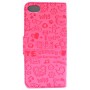 iPhone 5 hot pink kuviollinen kansikotelo.