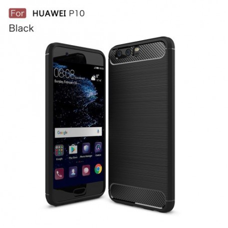 Huawei P10 musta carbon suojakuori.