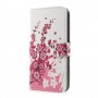 Huawei P10 vaaleanpunaiset kukat puhelinlompakko