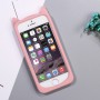 iPhone 5 vaaleanpunainen kissa silikonikuori.