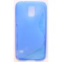 Galaxy S5 sininen silikonisuojus.