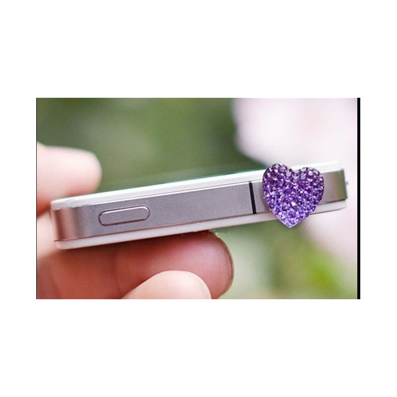 Koriste kännykkään - violetti sydän. Koriste kännykkään - violetti sydän.