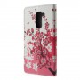 Huawei Honor 6X vaaleanpunaiset kukat puhelinlompakko