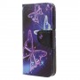 Huawei Y6 2017 violetit perhoset puhelinlompakko