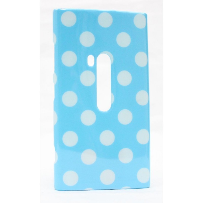Lumia 920 polka dot suojakuori vaaleansininen tausta valkoisia täpliä. Lumia 920 polka dot suojakuori vaaleansininen tausta valkoisia täpliä.