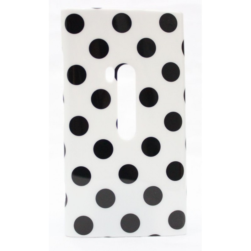 Lumia 920 polka dot suojakuori valkoinen tausta mustia täpliä. Lumia 920 polka dot suojakuori valkoinen tausta mustia täpliä.