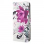 Huawei Honor 9 violetit kukat puhelinlompakko