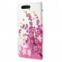 Huawei Honor 9 vaaleanpunaiset kukat puhelinlompakko