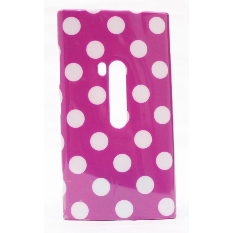 Lumia 920 polka dot suojakuori violetti tausta mustia täpliä. Lumia 920 polka dot suojakuori violetti tausta mustia täpliä.