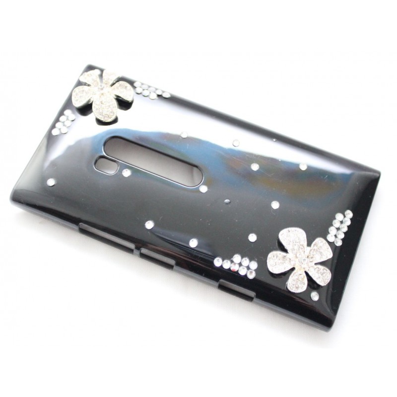 Lumia 900 bling suojakuori musta timanttikukka. Lumia 900 bling suojakuori musta timanttikukka.