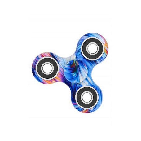 Siniset kuviot Fidget Spinner.