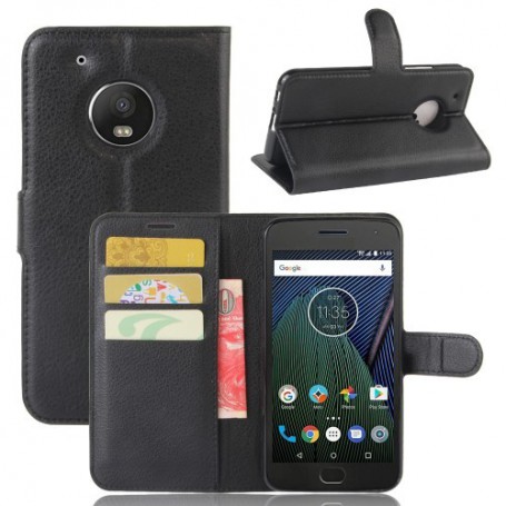 Motorola Moto G5 musta puhelinlompakko