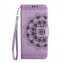 Motorola Moto G5 violetti mandala puhelinlompakko