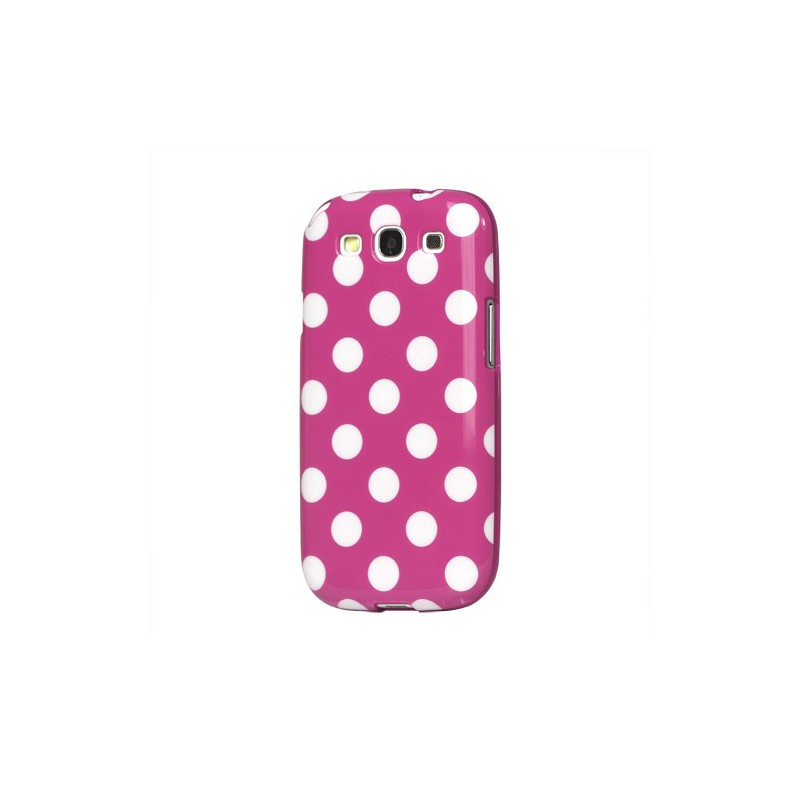 Galaxy S3 pinkki polka dot suojakuori. Galaxy S3 pinkki polka dot suojakuori.
