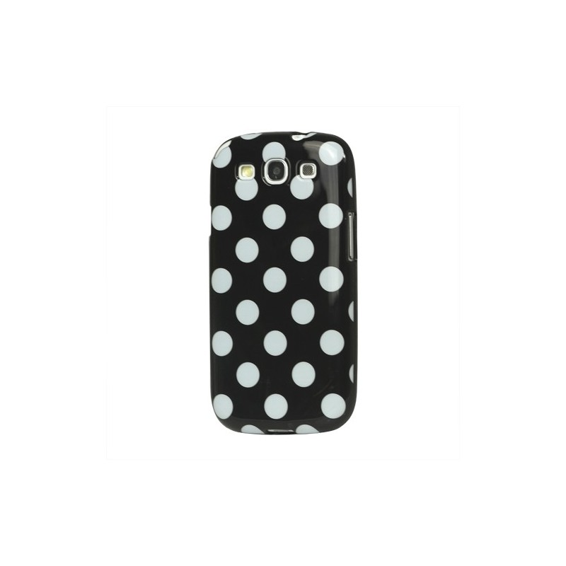 Galaxy S3 musta polka dot suojakuori. Galaxy S3 musta polka dot suojakuori.