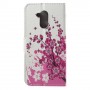 Huawei Honor 6A vaaleanpunaiset kukat suojakotelo