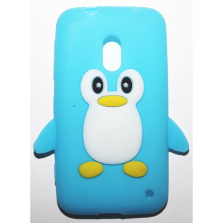 Lumia 620 vaaleansininen pingviini silikonisuojus.