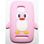 Lumia 710 vaaleanpunainen pingviini silikonisuojus.