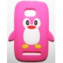 Lumia 710 hot pink pingviini silikonisuojus.