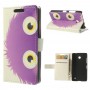 Lumia 630 violetti pörröpeikko puhelinlompakko