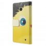Lumia 630 keltainen pörröpeikko puhelinlompakko