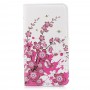 Huawei Y3 2017 vaaleanpunaiset kukat suojakotelo