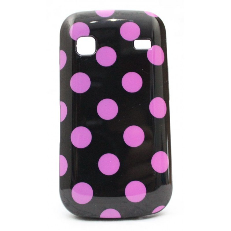 Galaxy Gio polka dot suojakuori musta tausta violetteja täpliä. Galaxy Gio polka dot suojakuori musta tausta violetteja täpliä.