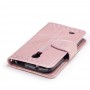 Samsung Galaxy s4 mini vaaleanpunainen lehti suojakotelo