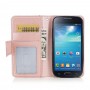 Samsung Galaxy s4 mini vaaleanpunainen lehti suojakotelo