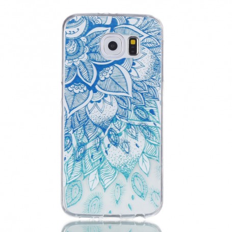 Samsung Galaxy S6 sininen kukka suojakuori.