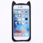 Apple iPhone 6 musta kissa silikonikuori.