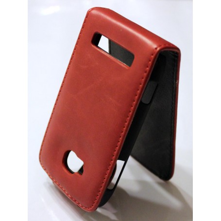 Nokia Lumia 710 punainen nahkainen läppäkotelo.