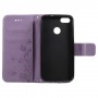 Huawei P9 Lite Mini violetti kukkia ja perhosia suojakotelo