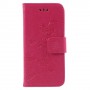 Huawei P9 Lite Mini hot pink kukkia ja perhosia suojakotelo