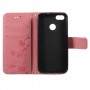 Huawei P9 Lite Mini vaaleanpunainen kukkia ja perhosia suojakotelo