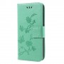 Huawei P9 Lite Mini vihreä kukkia ja perhosia suojakotelo