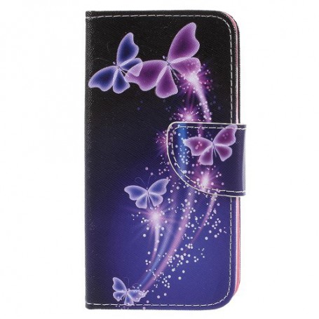 Samsung Galaxy J7 2017 violetit perhoset suojakotelo