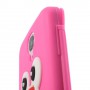 Galaxy S4 hot pink kannellinen pingviini silikonisuojus.