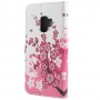 Samsung Galaxy S9 vaaleanpunainen kukkia ja perhosia suojakotelo