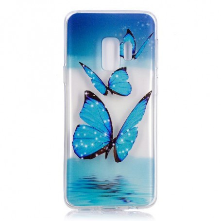 Samsung Galaxy S9 siniset perhoset suojakuori