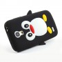 Galaxy S4 Mini musta pingviini silikonisuojus.