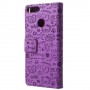 Huawei Honor 9 Lite kuvioitu violetti suojakotelo
