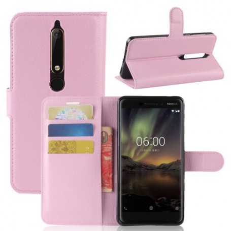 Nokia 6 2018 vaaleanpunainen suojakotelo