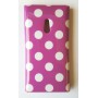 Lumia 800 violetti polka dot suojakuori.