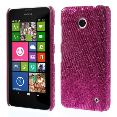 Nokia Lumia 630 hot pink glitter kuoret.