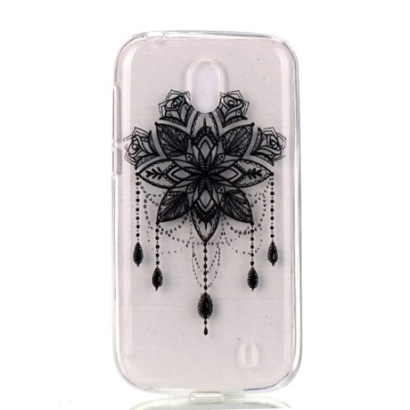 Nokia 1 musta kukka suojakuori. – kaunis kuori esillä tuotekuvassa