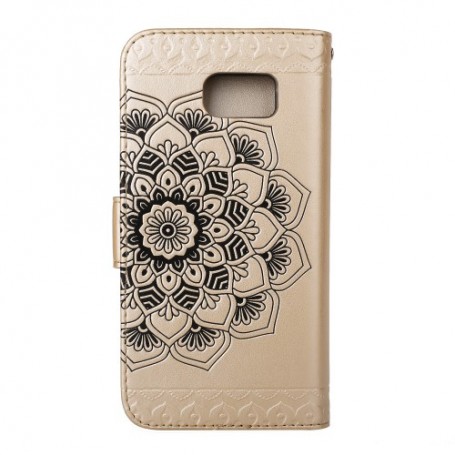 Samsung Galaxy S6 edge kullanvärinen mandala suojakotelo