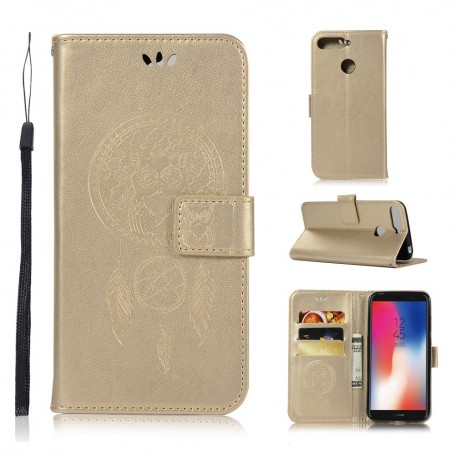 Huawei Y6 2018 kullanvärinen unisieppari suojakotelo