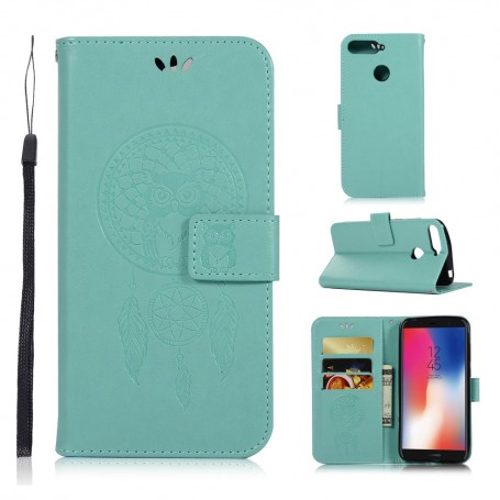 Huawei Y6 2018 mintunvihreä unisieppari suojakotelo