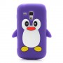 Galaxy Trend violetti pingviini silikonisuojus.